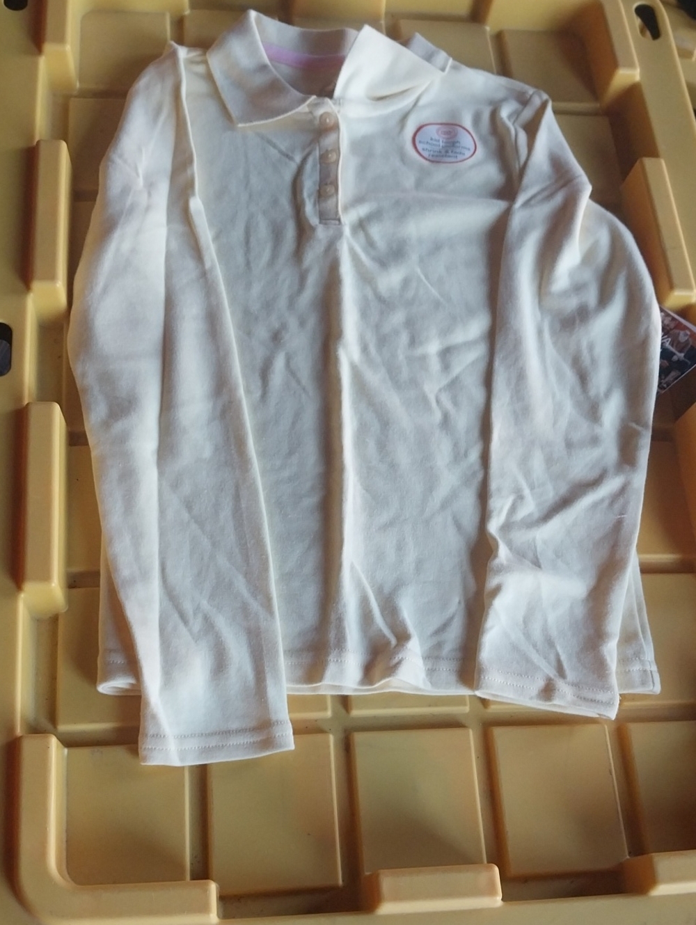wonder nation White Long Sleeve Polo Shirt